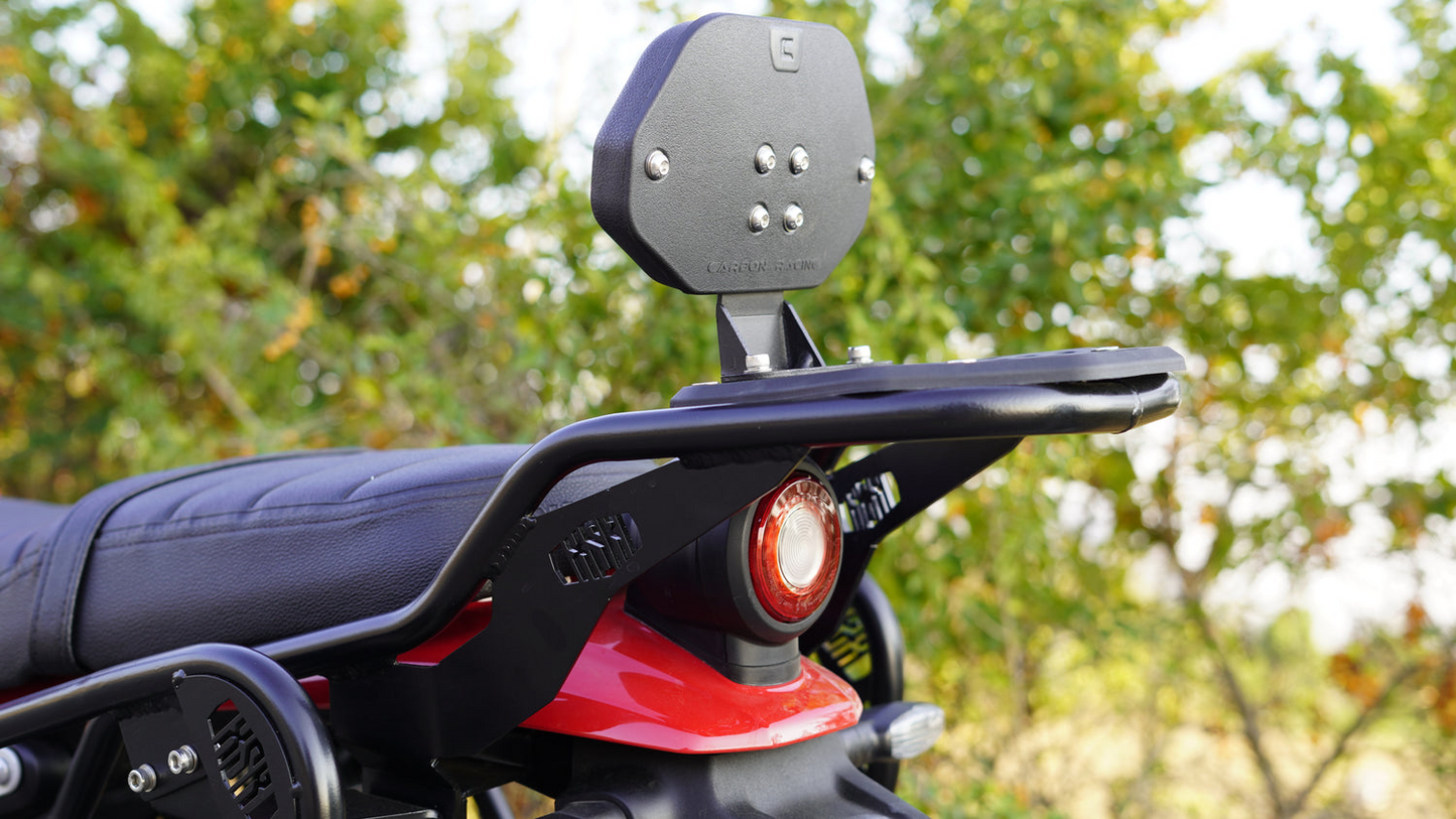 Carbon Racing ROVER Top Rack with Vibration Dampener For Yamaha XSR 155 (With Backrest) - CRXSR155
