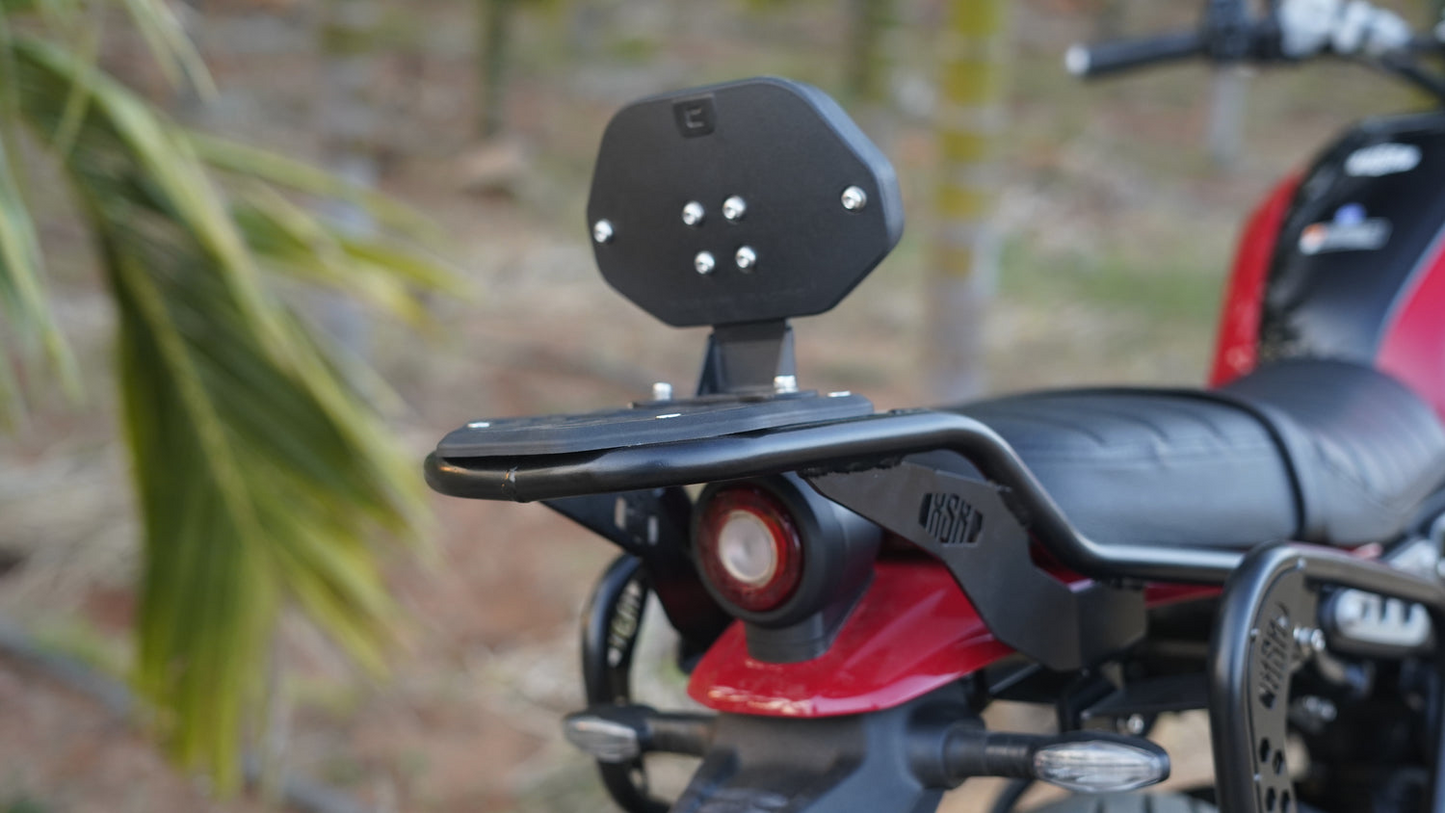 Carbon Racing ROVER Top Rack with Vibration Dampener For Yamaha XSR 155 (Without Backrest) - CRXSR155