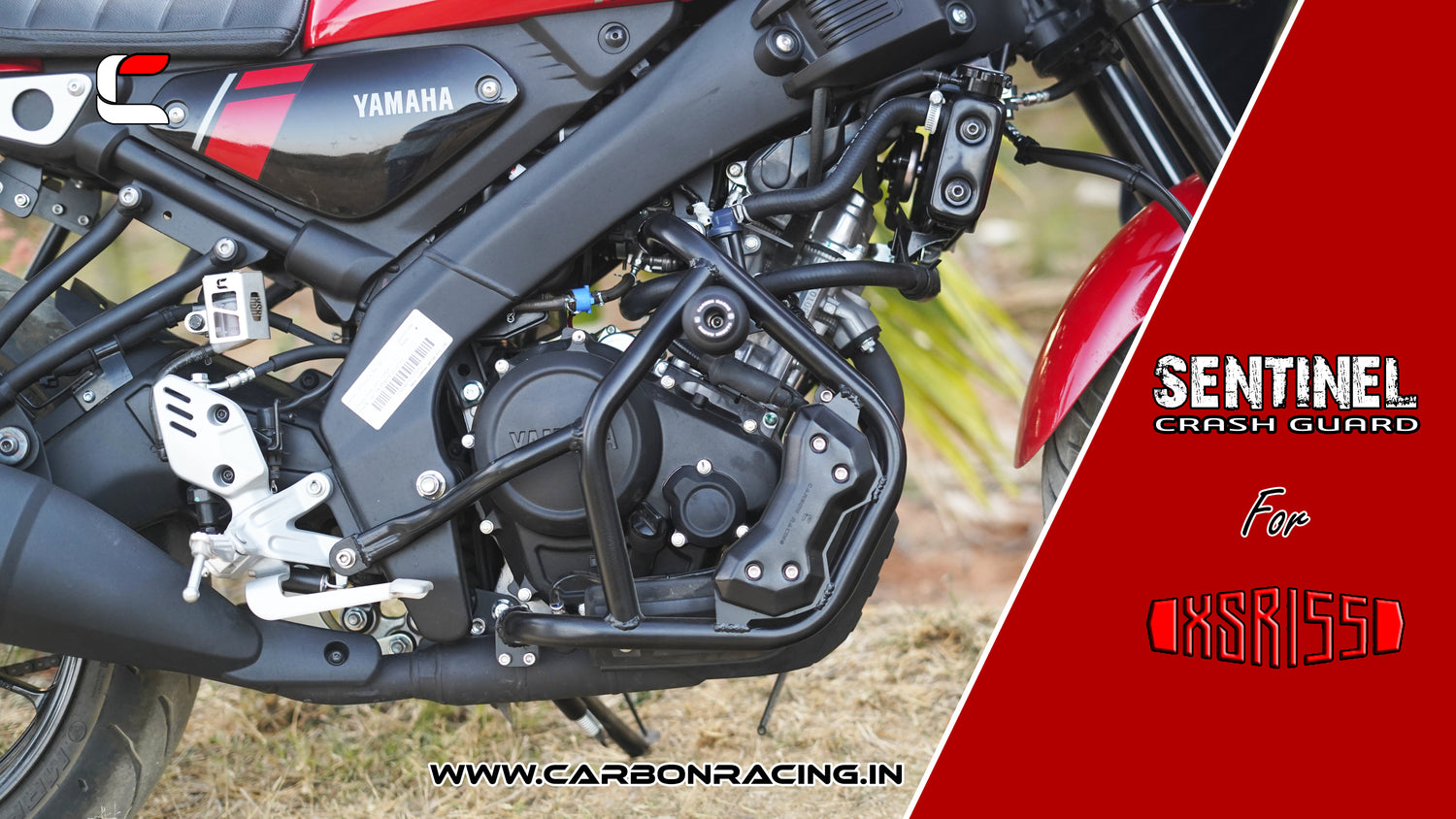 Carbon Racing SENTINEL Crash Guard with Dual Sliders For Yamaha XSR 155 - CRXSR155