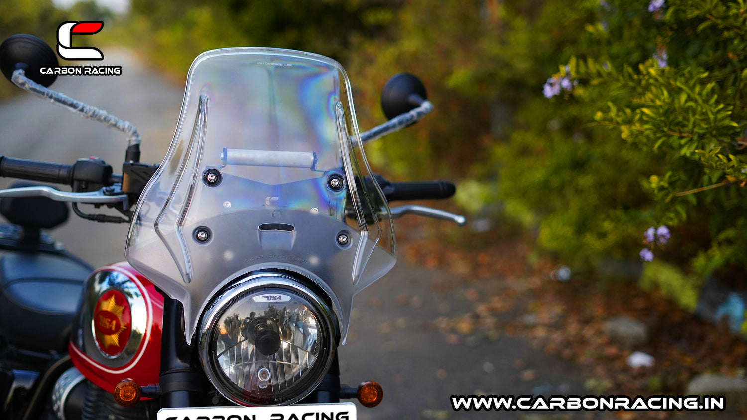 Carbon Racing WANDERER - Premium Windshield for BSA Goldstar 650 - Clear - CRBSA