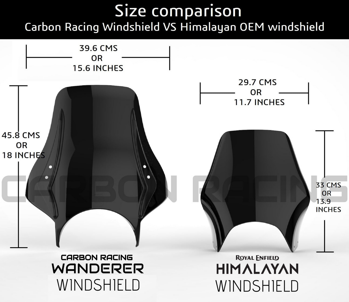 Carbon Racing WANDERER - Premium Windshield for BSA Goldstar 650 - Smoked - CRBSA