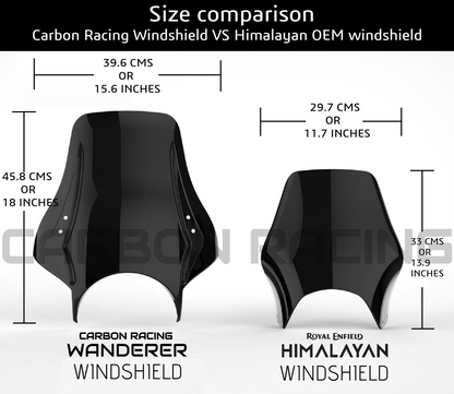Carbon Racing WANDERER - Premium Windshield for BSA Goldstar 650 - Smoked - CRBSA