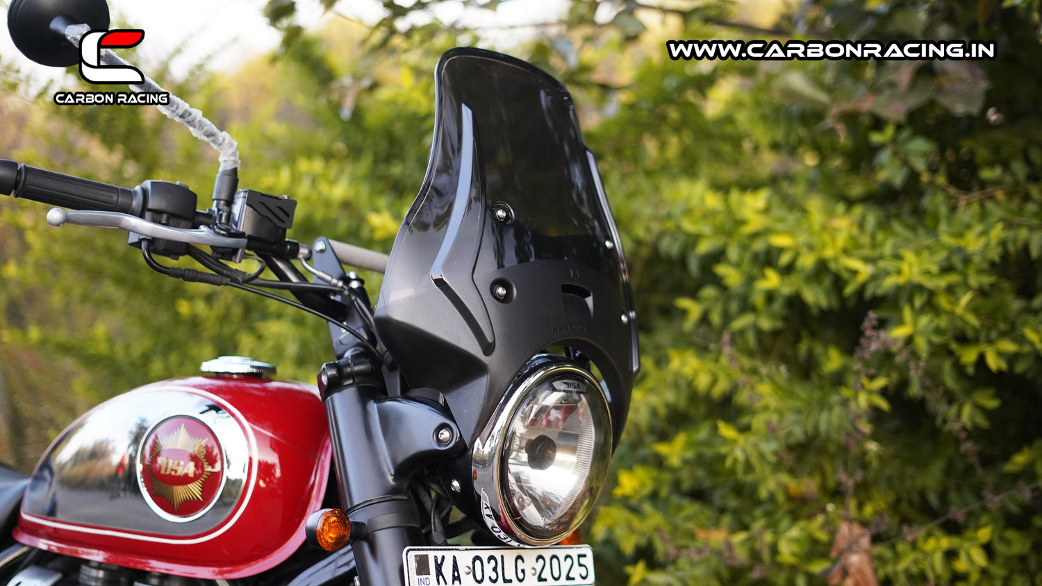 Carbon Racing WANDERER - Premium Windshield for BSA Goldstar 650 - Smoked - CRBSA