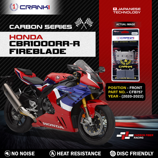 Carbon Brake Pads For Honda CBR1000RR-R Fireblade (2020-2022) - Front - CFB757 - 1 Set - CRANK1