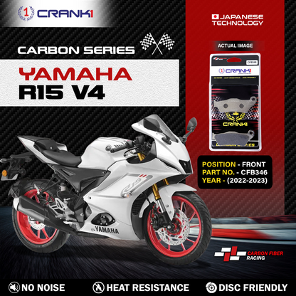 Carbon Brake Pads For Yamaha R15 V4 (2022-2023) - Front - CFB346 - 1 Set-CRANK1