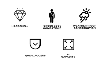 Carbonado Tora Lite Drop Leg Pouch Hardshell - Black