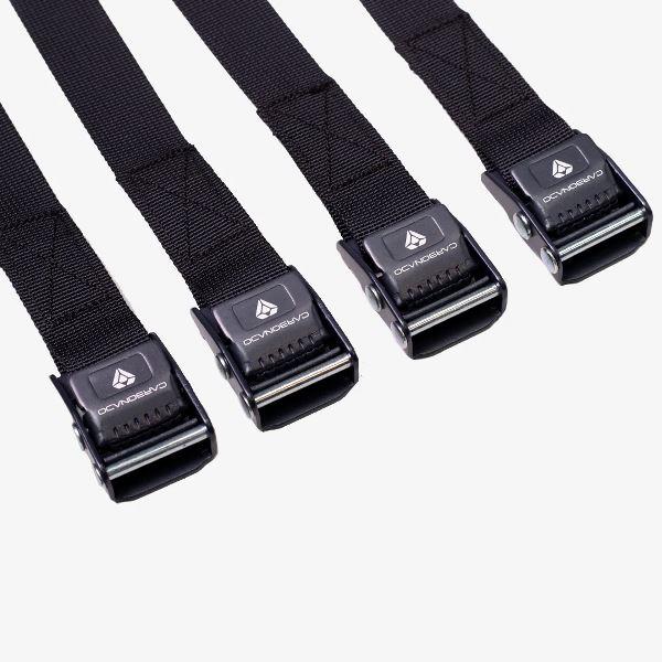 Carbonado Multipurpose Cam Buckle TieDownStrap Set of 4