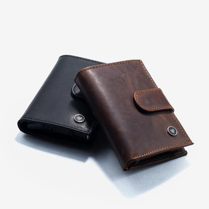 Carbonado Popup Card Bifold Wallet (Brown)