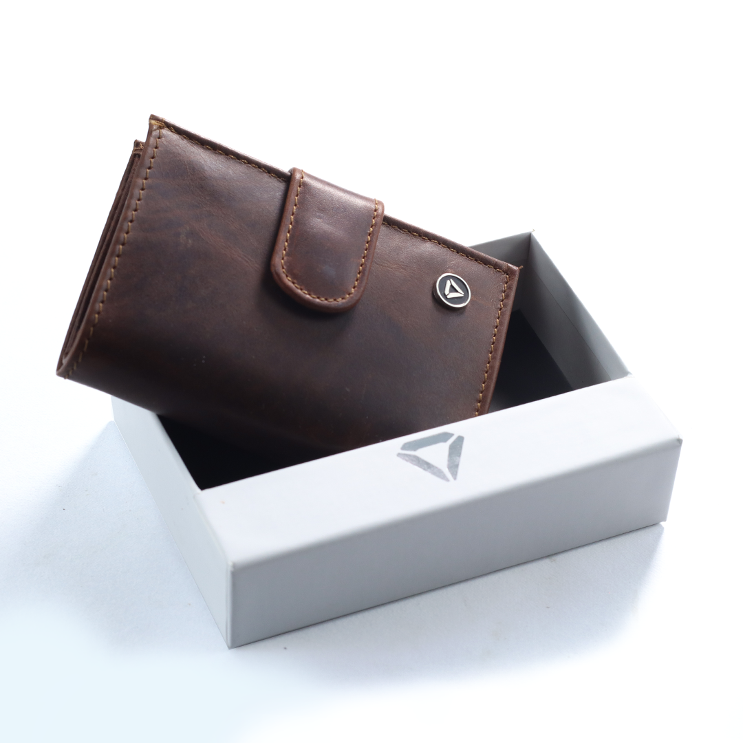 Carbonado Popup Card Bifold Wallet (Brown)