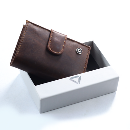 Carbonado Popup Card Bifold Wallet (Brown)