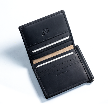 Carbonado Tri Fold Money Clip Wallet (Black)