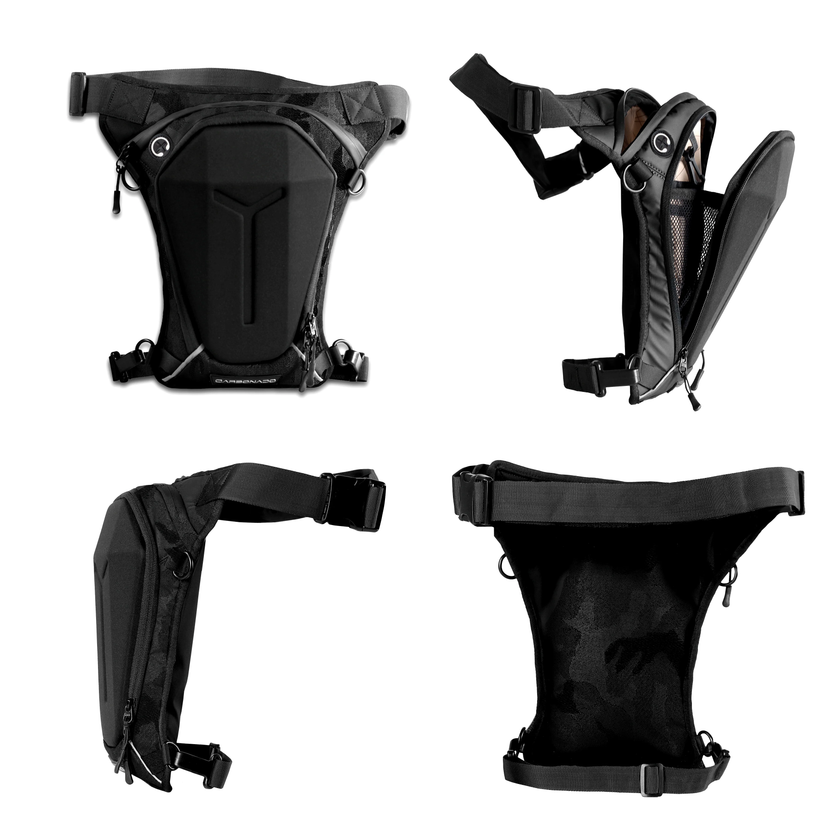 Carbonado Turtle Thigh Bag (Black Camo)