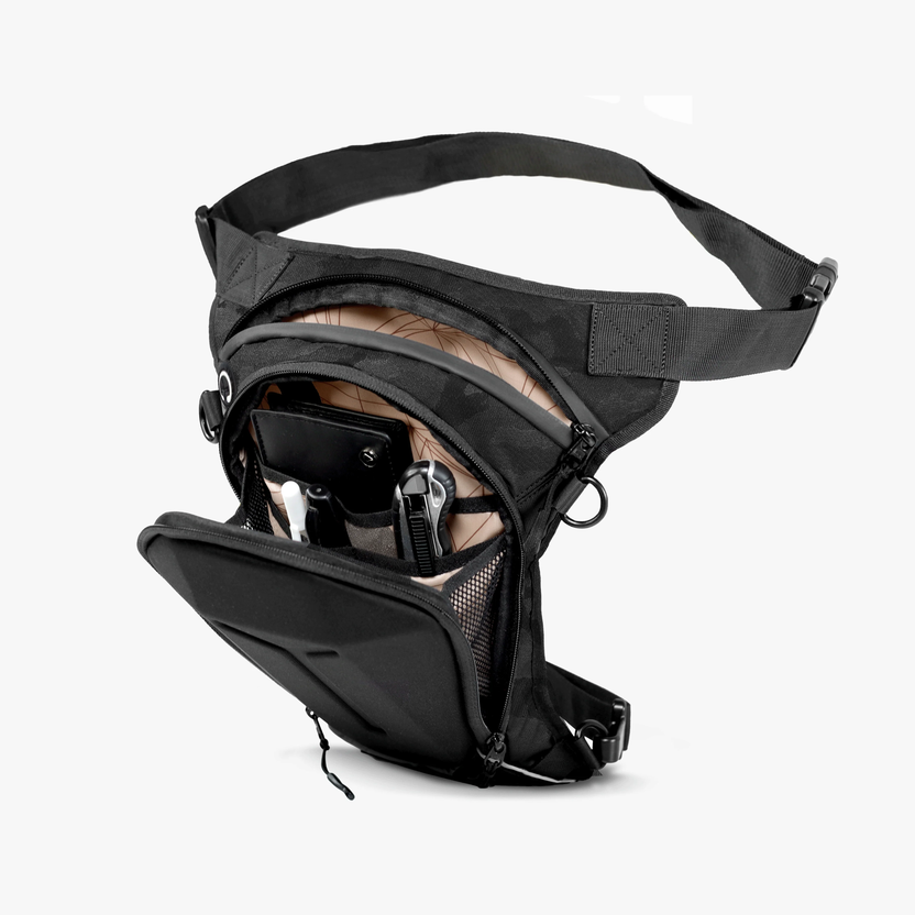 Carbonado Turtle Thigh Bag (Black Camo)