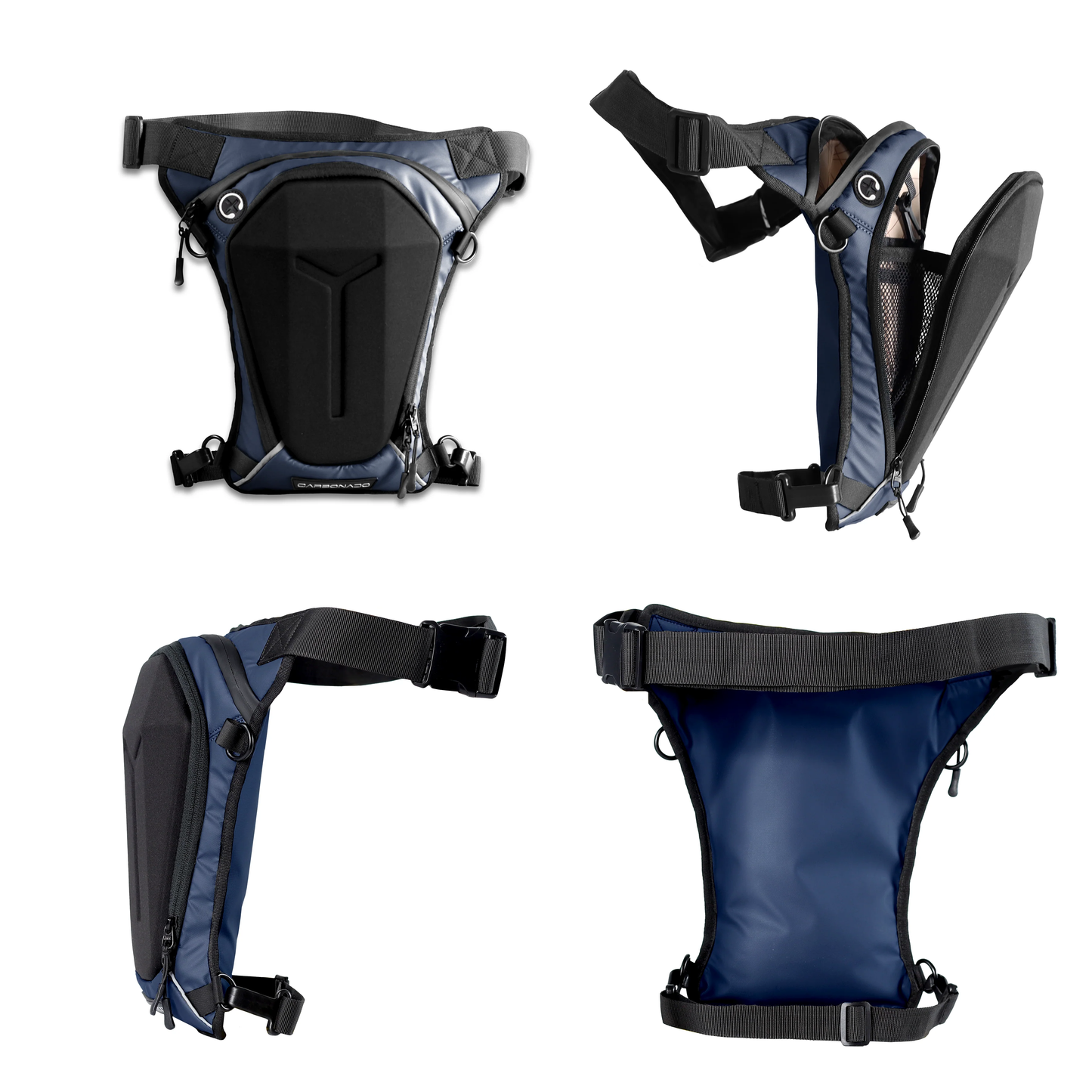 Carbonado Turtle Thigh Bag (Navy Blue)