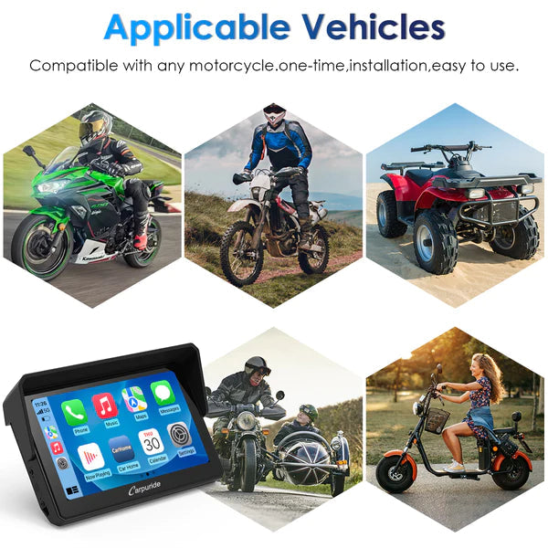 Carpuride W502 Wireless Portable Dual Bluetooth Waterproof IP67 Motorcycle Stereo - Riders Junction
