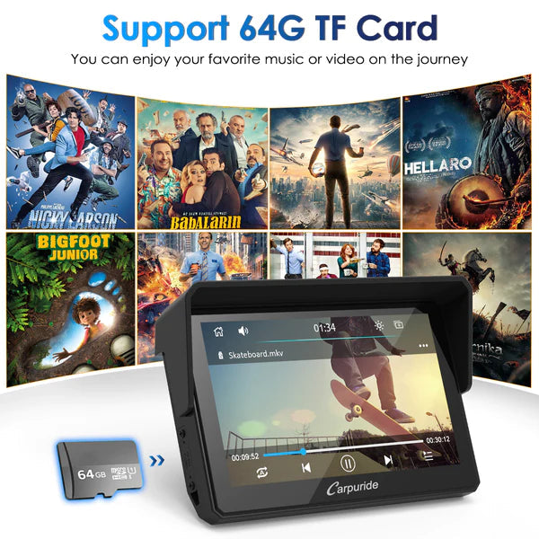 Carpuride W502 Wireless Portable Dual Bluetooth Waterproof IP67 Motorcycle Stereo - Riders Junction