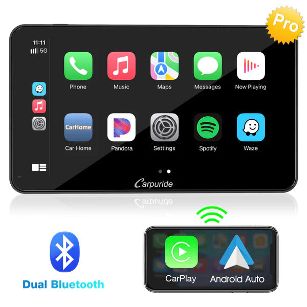 Carpuride W701 Plus Portable Wireless Car Stereo with Backup Camera, Support Install Apps