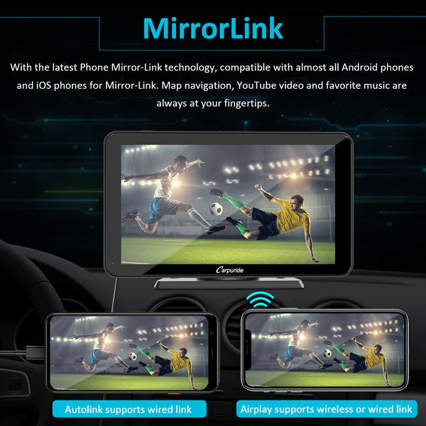 Carpuride W701 Plus Portable Wireless Car Stereo with Backup Camera, Support Install Apps - Riders Junction