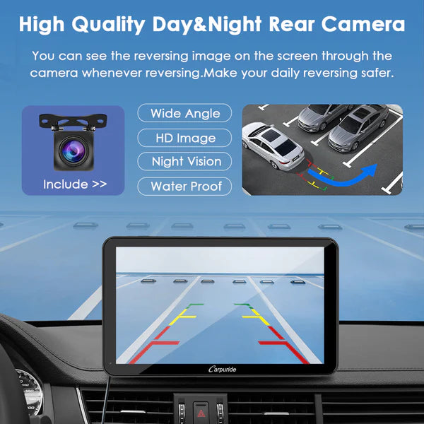 Carpuride W701 Plus Portable Wireless Car Stereo with Backup Camera, Support Install Apps - Riders Junction