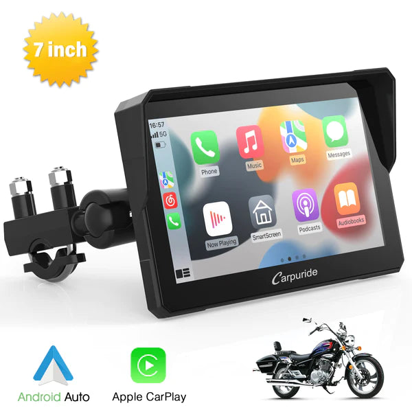 Carpuride W702 Wireless Portable Dual Bluetooth Waterproof IP67 Motorcycle Bluetooth Screen (on pre order) - Riders Junction