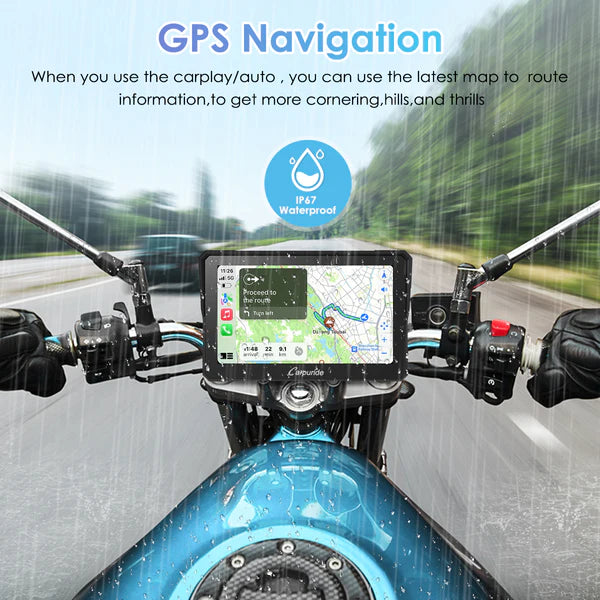 Carpuride W702 Wireless Portable Dual Bluetooth Waterproof IP67 Motorcycle Bluetooth Screen (on pre order) - Riders Junction