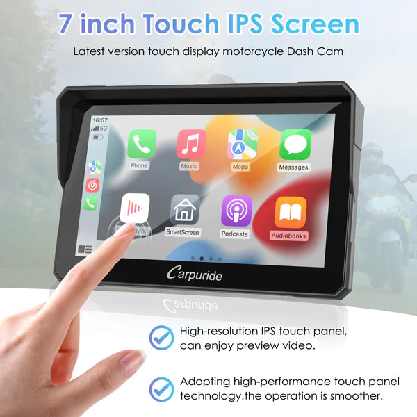 Carpuride W702 Wireless Portable Dual Bluetooth Waterproof IP67 Motorcycle Bluetooth Screen (on pre order) - Riders Junction