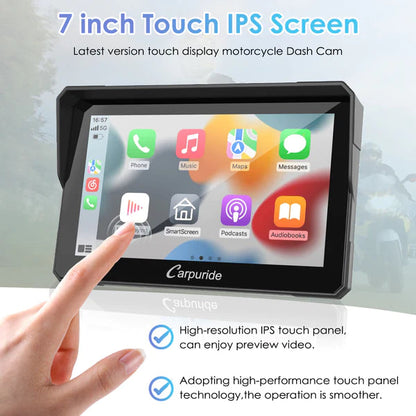 Carpuride W702 Wireless Portable Dual Bluetooth Waterproof IP67 Motorcycle Bluetooth Screen (on pre order) - Riders Junction