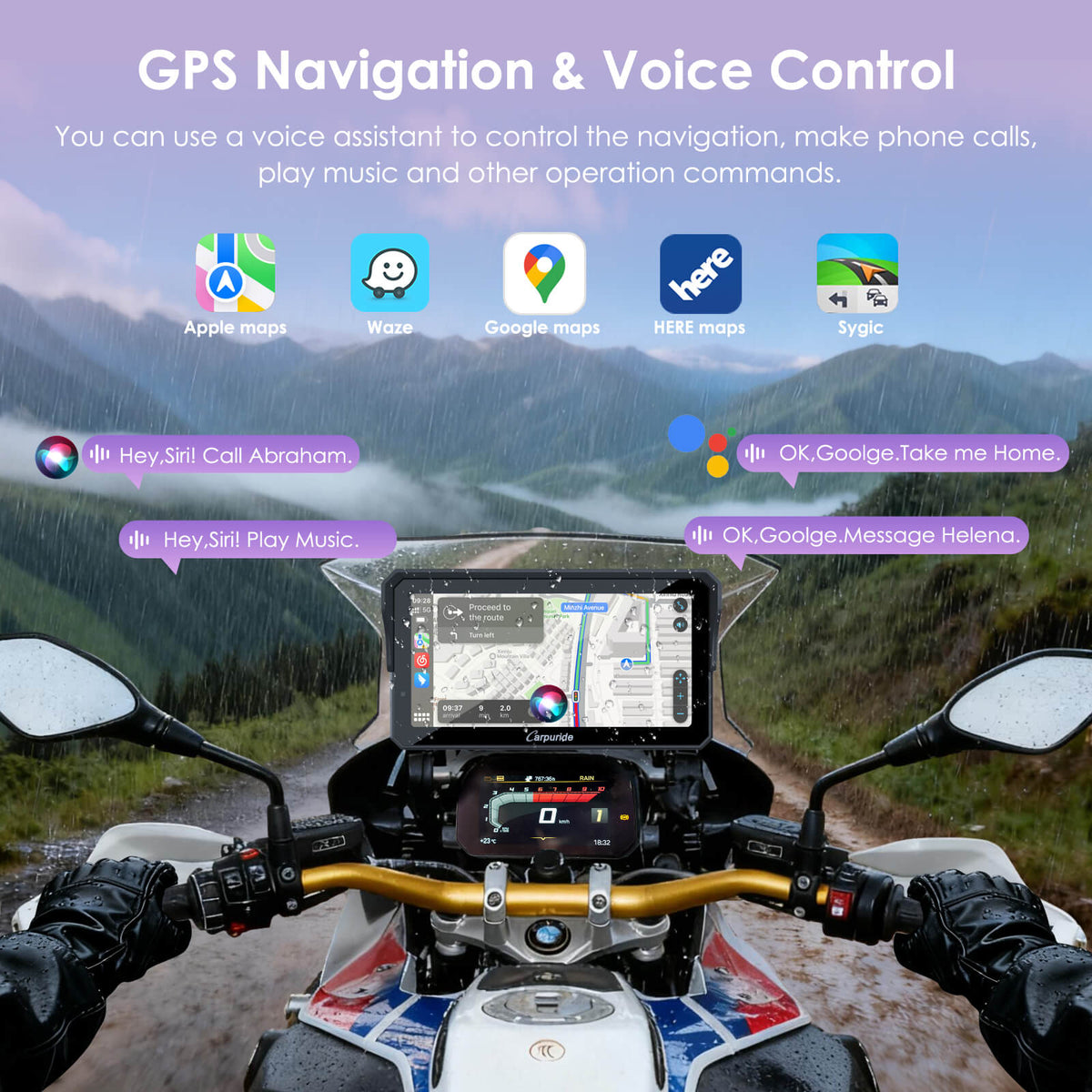 Carpuride W602BS (6 Inch) Motorcycle Stereo-Designed for BMW Motorcycle Compatible with Wonder Wheel Control