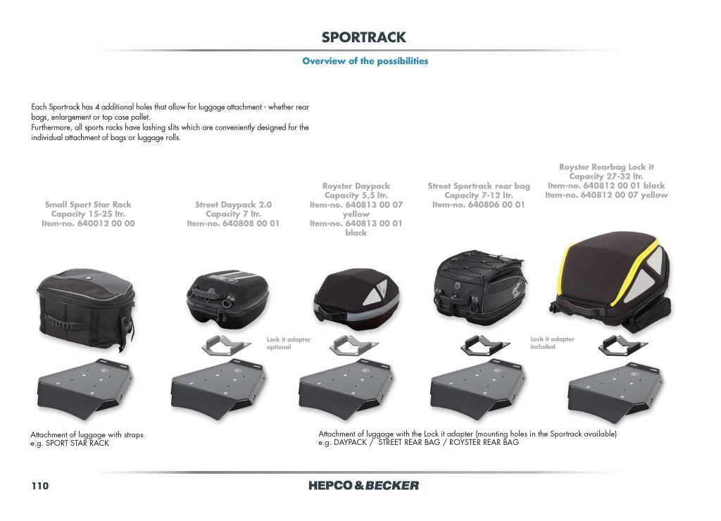 Carrier Sport Rack Triumph Street Triple 765 S/R/RS - Hepco Becker - 6707573 00 01