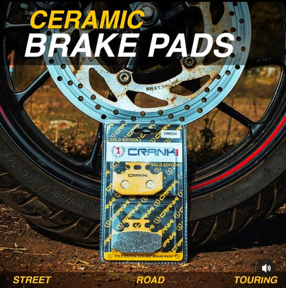 Ceramic Brake Pads For Harley Davidson Iron 883 (2009-2013)-Front-CRM9009