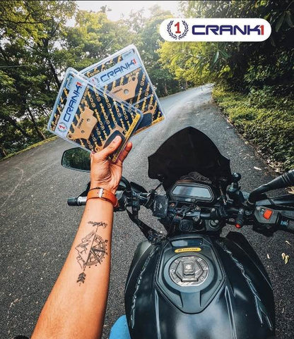 Crank1-Ceramic Brake Pads For Royal Enfield Reborn Classic 350 Stealth Black-Rear-CRM359