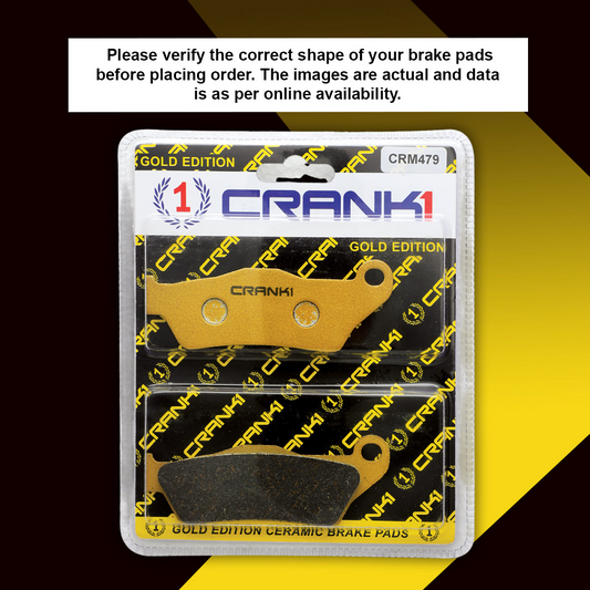 Ceramic Brake Pads For Bajaj Pulsar N160 (2022-25) - Front - CRM479 - 1 Set - CRANK1