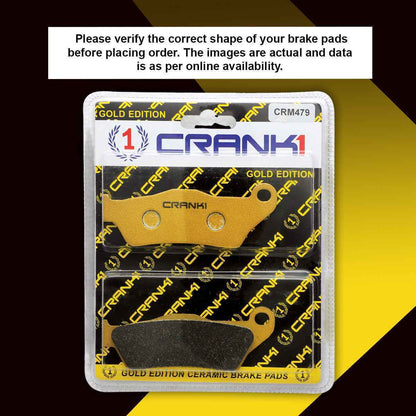 Ceramic Brake Pads For Bajaj Pulsar N250 (2021-2025) - Front - CRM479 - 1 Set-CRANK1
