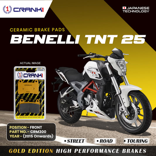 Ceramic Brake Pads For Benelli TNT 25 (2015 Onwards) - Front - CRM300 - 1 Set - CRANK1