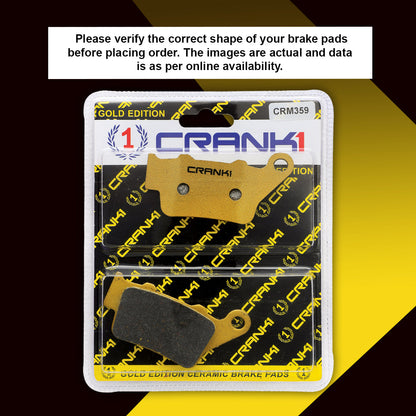 Ceramic Brake Pads For Husqvarna Svartpilen 250 (2024 Onwards) - Rear - CRM359 - 1 Set - CRANK1