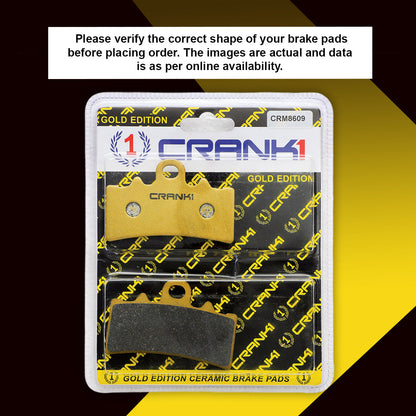 Ceramic Brake Pads For TVS Apache RTX 300 (2025 Onwards) - Front - CRM8609 - 1 Set - CRANK1