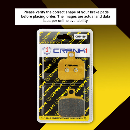Ceramic Brake Pads For Ducati Monster 795 (2012-2016) - Rear - CRM469 - CRANK1