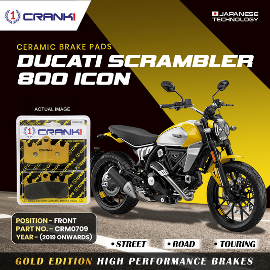 Ceramic Brake Pads For Ducati Scrambler Nightshift 800 (2023 Onwards) - Front - CRM0709 - 2 Sets CRANK1