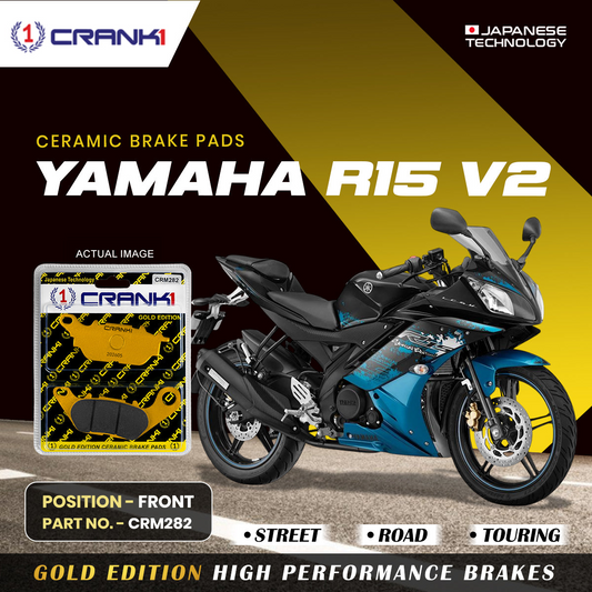 Ceramic Brake Pads For Yamaha R15 V2 - Front - CRM282 - 1 Set - CRANK1