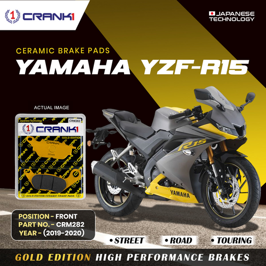 Ceramic Brake Pads For Yamaha YZF-R15 (2019-2020) - Front - CRM282 - 1 Set - CRANK1