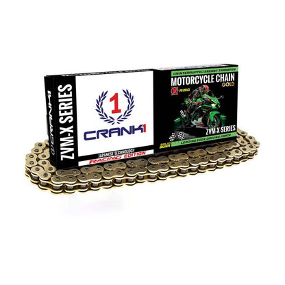 Chain For Triumph Tiger 800 Xr & Xrx (2015-2017)-525 Pitch Zvm-x-124l-gold-CRANK1