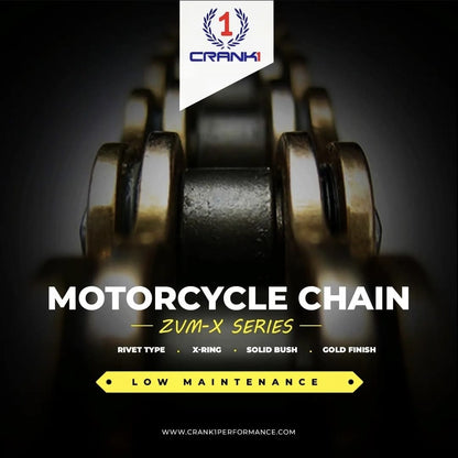 Chain For Honda CB500X (2019-2023) - 520 Pitch x 112 Links Gold (ZVMX) - CRANK1
