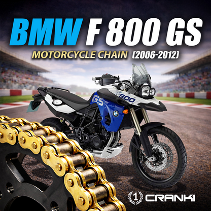 Chain For BMW F 800 GS (2006-2012) - 525 Pitch x 116 Links Gold (ZVMX) - CRANK1