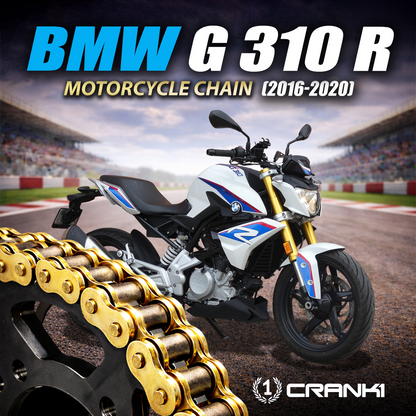 Chain For BMW G 310 R (2016-2020) - 520 Pitch x 112 Links Gold (ZVMX) - CRANK1
