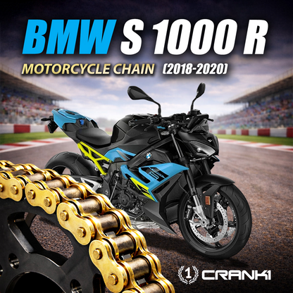 Chain For BMW S 1000 R (2018-2020) - 525 Pitch x 120 Links Gold (ZVMX) - CRANK1