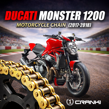 Chain For Ducati Monster 1200 (2017-2018) - 525 Pitch x 108 Links Gold (ZVMX) - CRANK1