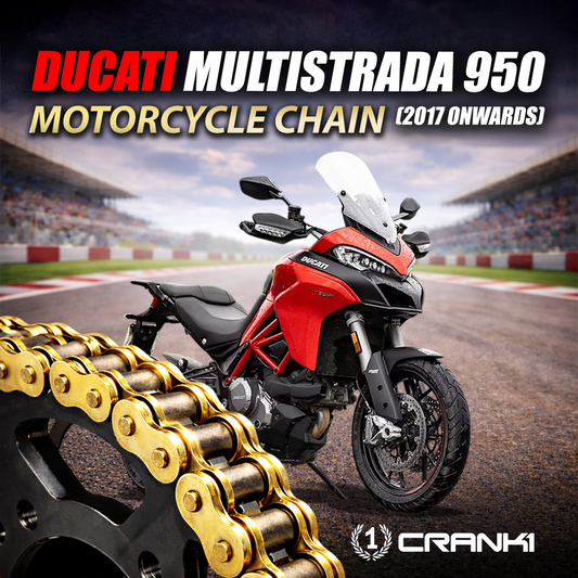 Chain For Ducati Multistrada 950 (2017 Onwards) - 525 Pitch x 114 Links Gold (ZVMX) - CRANK1