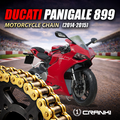 Chain For Ducati Panigale 899 (2014-2015) - 520 Pitch x 106 Links Gold (ZVMX) - CRANK1