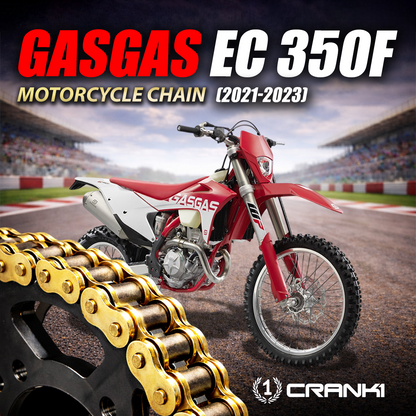 Chain For GASGAS EC 350F (2021-2023) - 520 Pitch x 118 Links Gold (ZVMX) - CRANK1