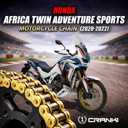 Chain For Honda Africa Twin Adventure Sports (2020-2022) - 525 Pitch x 124 Links Gold (ZVMX) - CRANK1